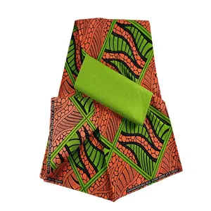 High Quality African Cotton Kente Wax Prints Fabric Colorful Classical Geometric Patterns Sequin Fabric .