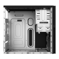 Boîtier d'ordinateur Micro ATX pour mini tour de bureau approuvé CE EMI avec ports USB et audio avant Châssis tour moyenne en plastique avec ventilateur
