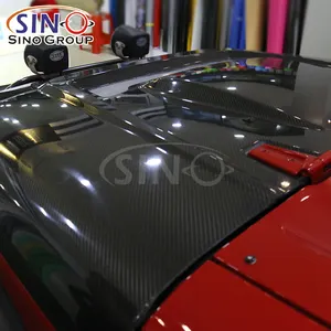 Hot Sales 1.52x18M Big Texture Air Channel Release Super Stretchability Furniture Car Body Sticker Carbon Fiber Wrapping