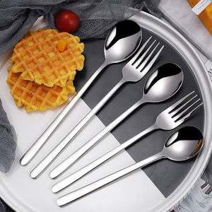 Juego de cubiertos en línea de <span class=keywords><strong>Amazon</strong></span>, tenedor de <span class=keywords><strong>postre</strong></span>, cuchara de mesa, cuchara de Corea de acero inoxidable - Product Image 1