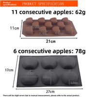 Moule de pomme en Silicone résistant aux hautes températures bricolage cristal chute bonbons fromage chocolat Biscuit moule pour outils de gâteau