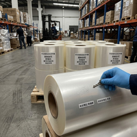 Film de lamination BOPP transparent semi-mat anti-rayures traité Corona de qualité alimentaire, 15 microns, pour l'emballage des bougies, vente chaude