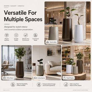 Maceta Moderna de Gran Tamaño con Acabado Brillante y Autorriego, para Interiores y Exteriores, Decorativa, para Hotel, Jardín u Oficina, Venta al Por Mayor - Product Image 4