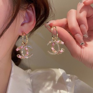 Pendientes de botón de esmalte francés súper brillantes para mujer, accesorios de lujo, estilo delicado, dulce <span class=keywords><strong>y</strong></span> elegante, con circonita - Product Image 1