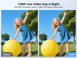กล้องวงจรปิด Hiseeu 12MP HD สำหรับภายนอกอาคาร แบบแพนและทิลท์ รองรับ POE เสียงสองทาง ภาพสีกลางคืนคมชัด พร้อมช่องใส่การ์ดในตัว รุ่น YHD912-P Pan-T - Product Image 2