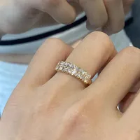 Femmes brillant zircon cubique déclaration bijoux bagues en argent pour mariage fiançailles accessoires de doigt féminin à la mode