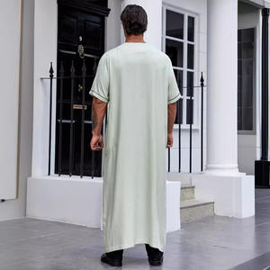 Middle East DUBAI <span class=keywords><strong>Turkish</strong></span> abito da uomo tinta unita ampia camicia con bottoni abito da 170 - Product Image 3