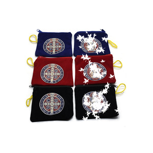 Sac de rangement pour bijoux en velours 9x16 cm avec fermeture éclair et cordon de suspension, pour le commerce transfrontalier - Product Image 2