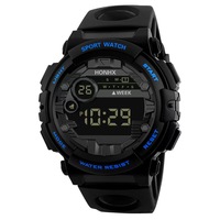 Jam Tangan Digital LED Mewah Baru HONHX untuk Pria, Tanggal, Alarm, Tahan Air, Olahraga, Elektronik, untuk Aktivitas Luar Ruangan
