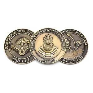 Campione gratuito oem di alta qualità personalizzato oro antico bronzo metallo sfida aquila souvenir coin