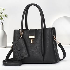 Minimalist <b>Pink</b> Color Handbag <b>Purse</b> Set Luxury PU Leather Tote Bag for Woman - Product Image 5