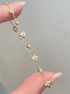 Xinfly - Pulsera de Oro Real de 18 Quilates AU750 con Diamantes Naturales para Mujer, Venta al por Mayor - Product Image 2
