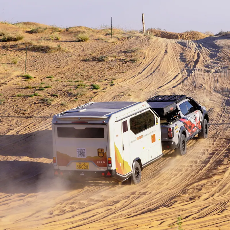 人気の高い可動式サンドイッチパネルボディダブルシートベッドキャンピングカーRVキャンピングカー4X4キャラバン-販売用