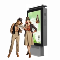 Boîte lumineuse publicitaire LED, support de sol extérieur, étanche IP65, écran tactile SDK OEM, panneau d'affichage 43 pouces, graphiques pour magasin de détail