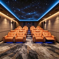 Maßgefertigtes Luxus-Heimkino-Sofa mit Vollständig Elektrischer Liegefunktion aus Echtem Leder VIP-Kinositzplätze für Villen und Kellerräume