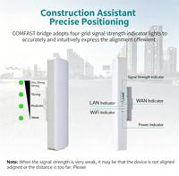 Pont sans fil extérieur CPE de qualité industrielle 2,4 GHz 300 Mbps point à point, antenne Wi-Fi longue portée pour la surveillance de sécurité
