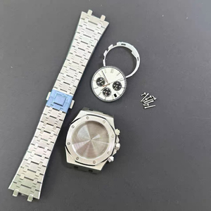 Nuevas piezas de reloj Mod, caja de acero inoxidable de 41 mm, juego de brazalete con cristal de zafiro, compatible con movimiento VK63 para esfera de 31,8 mm - Product Image 3