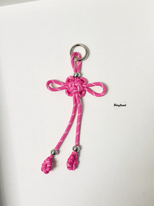 Noeud chinois tissé à la main cordon <span class=keywords><strong>porte</strong></span>-bonheur <span class=keywords><strong>macramé</strong></span> <span class=keywords><strong>porte</strong></span>-clés téléphone sac lanière chaîne personnalisée tissé noué bonne chance décoration suspendue - Product Image 6