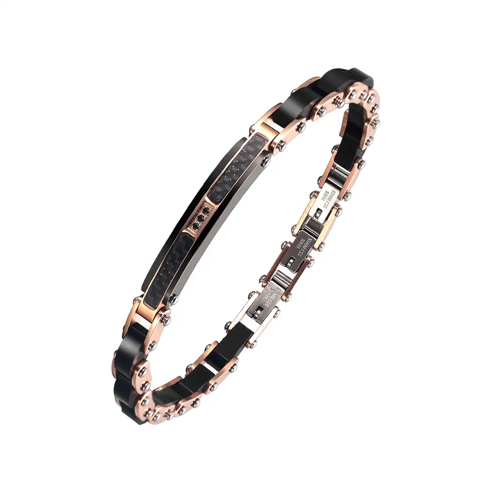 China Jewelry Wholesale Fashion Engraved Bracelet 316L Mens Bracelet Stainless Steel