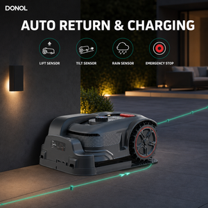 DONOL Geräuscharmer Roboter-Rasenmäher mit Mehrzonen-Schneidefunktion, 180mm Schnittbreite und App-Steuerung - Product Image 5