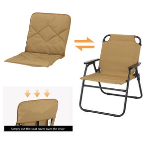 Silla Reclinable de Metal de Alta Calidad para Exteriores, Cómoda Silla Plegable Tipo Kermit para Camping con Cojín - Product Image 5