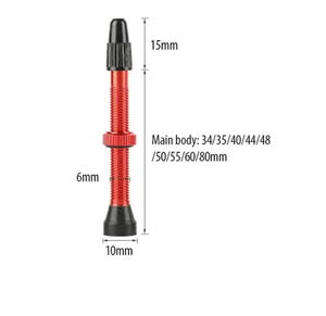 Valves Presta <span class=keywords><strong>Tubeless</strong></span> en alliage pour vélo 40mm 44mm 48mm 60mm 80mm Tiges avec outil de démontage du noyau de la <span class=keywords><strong>valve</strong></span> pour pneus de vélo de route MTB - Product Image 3