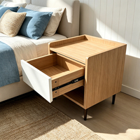 Table de chevet moderne la plus populaire en bois couleur bois pour projets hôteliers et résidentiels