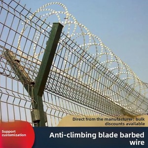 Alambre de púas de alta resistencia antiescalada <span class=keywords><strong>para</strong></span> cercas de seguridad agrícola, alambre de púas galvanizado BTO-10 BTO-22 CBT-65 - Product Image 5