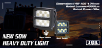 Lampe de travail led robuste de style nordique ND50 9-80v pour pelle puissante lumière de travail LED minière lampe de tracteur led