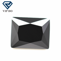 5a grade 3*5mm-13*18mm baguette coupée à la machine zircon cubique noir pierres précieuses synthétiques en vrac découpées à la machine pierres CZ en forme de baguette