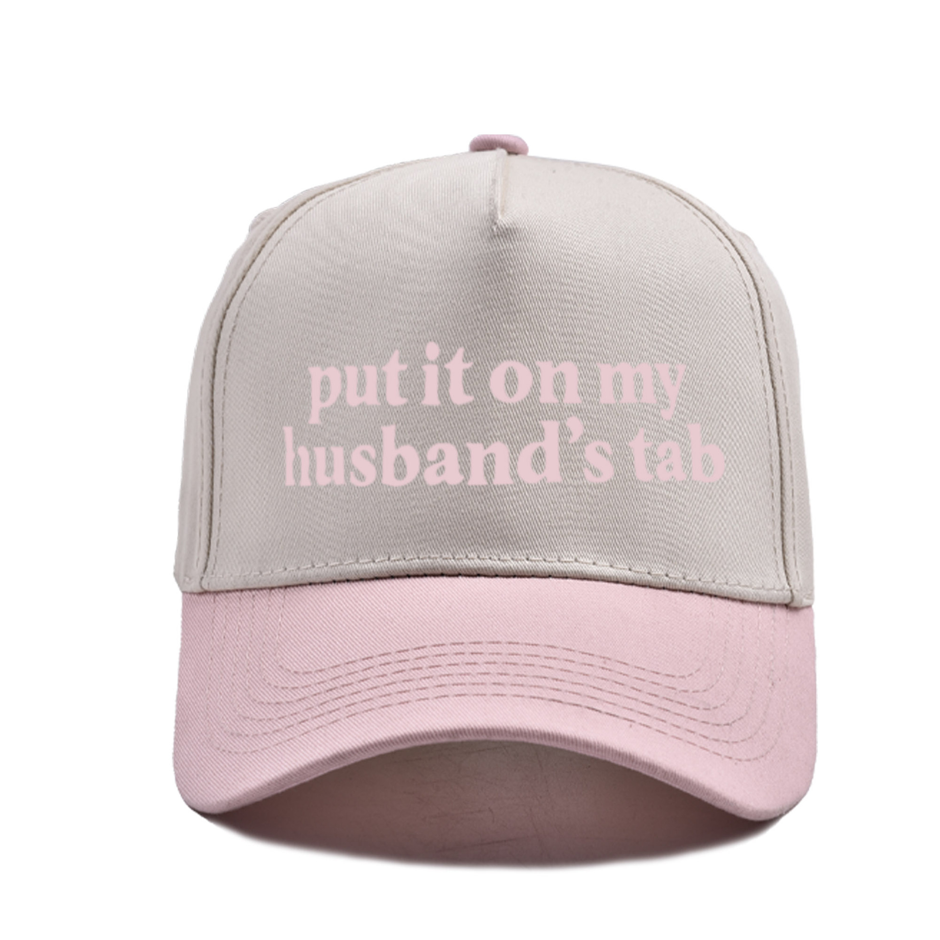 Pink rice-put it on my husbands tab trucker baseball cap