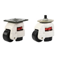 Roulettes pivotantes industrielles GD-60S PU durables avec roulettes filetées de 50mm de diamètre réglable pour les ateliers