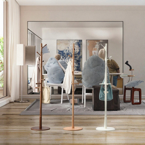 Optional Styles Wooden Corner Coat <b>Hanger</b> Floor <b>Space</b> <b>Saving</b> Stand Rack with Modern Design for Bedroom - Product Image 2