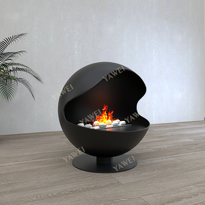 Caminetto a <span class=keywords><strong>Bioetanolo</strong></span> Moderno Stile Francese Personalizzato, Riscaldatore a Fiamma Reale, Pezzo d'Arte in Metallo per Ville all'Aperto - Product Image 2