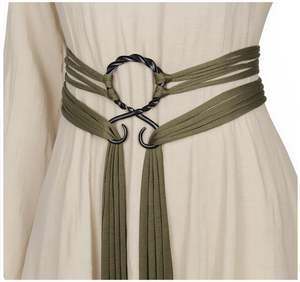 Cinturón <span class=keywords><strong>de</strong></span> <span class=keywords><strong>vestir</strong></span> para mujer medieval vintage con cinturón <span class=keywords><strong>de</strong></span> aleación y diseño <span class=keywords><strong>de</strong></span> nudo, adorno <span class=keywords><strong>de</strong></span> disfraz vikingo renacentista para Pascua - Product Image 1