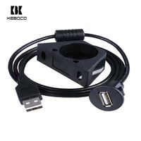 Cable de Extensión USB 2.0 Macho a Hembra para Montaje Empotrado en Panel, para Modificación de Autos, Camiones y Embarcaciones