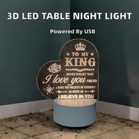 Lampe de table LED à commande tactile en acrylique avec base en ABS, alimentée par USB, blanc chaud, design moderne pour la chambre à coucher, veilleuse et décoration de la pièce
