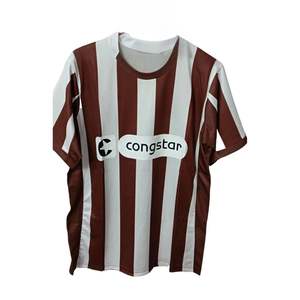 Uniforme de Fútbol 2526 Alemania Hamburgo Versión Aficionado 100% Poliéster Camiseta de Manga Corta a Rayas para Adultos - Product Image 1