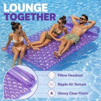Lit flottant gonflable double en PVC, best-seller, pour piscines – Jouets gonflables premium pour piscines