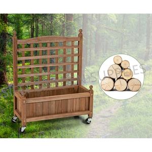 Jardinière <span class=keywords><strong>en</strong></span> bois de jardin <span class=keywords><strong>en</strong></span> treillis, <span class=keywords><strong>Pot</strong></span> <span class=keywords><strong>en</strong></span> bois de fleur avec roue - Product Image 4