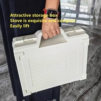 Réchaud à gaz butane à allumage direct haute puissance, certifié CE, de taille moyenne, à livraison rapide, avec verrouillage de sécurité, idéal pour les pique-niques.