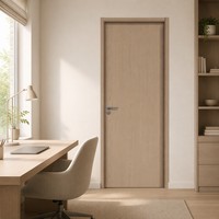 Porte intérieure TH50 en aluminium et bois, feuille de porte de 50 mm remplie de graphène, cadre en alliage d'aluminium, insonorisée et étanche pour chambre à coucher