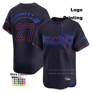 Maillot de baseball personnalisé haut de gamme avec logo Toronto brodé, avec la tour CN, impression numérique DIY pour hommes - Product Image 2