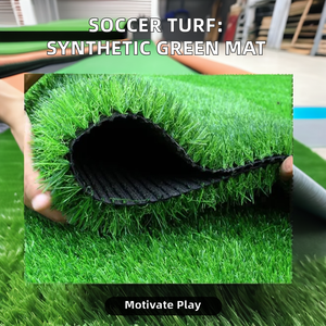 Thân thiện với môi thể thao sàn màu xanh lá cây Thảm <span class=keywords><strong>Mat</strong></span> bóng đá cảnh quan cỏ nhân tạo tổng hợp Turf cỏ - Product Image 4