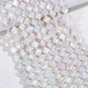 ผู้ผลิตจัดจำหน่ายโดยตรง สร้อยคอไข่มุกน้ำจืดธรรมชาติทรงบาร็อค รูปทรงโคลเวอร์ อุปกรณ์ DIY สำหรับทำเครื่องประดับ ไข่มุกเม็ดเดี่ยว - Product Image 2