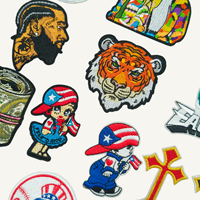 Offre Spéciale : Écussons thermocollants personnalisés en tissu chenille PVC brodé, motif dessin animé américain, style hip-hop sauvage, cœur et fleur, pour vestes et chapeaux
