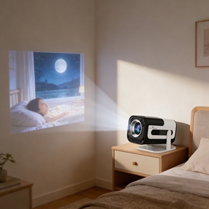 Dernier projecteur vidéo Full HD pour home cinéma 720P, projecteur intelligent Android sans fil, mini projecteur portable 4K pour <span class=keywords><strong>l</strong></span>'apprentissage - Product Image 6