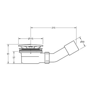 Dispositivo de drenaje de Base de ducha Invisible ABS 11,5 cm 9,5 cm de plástico con enchufe SS304 baño ducha <span class=keywords><strong>escurridor</strong></span> de drenaje rápido - Product Image 5