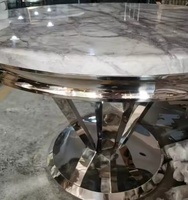 Ensembles de table à manger modernes de luxe des États-Unis avec dessus en marbre Offres Spéciales en verre pour la maison Appartement Restaurant Bar Meubles de cuisine