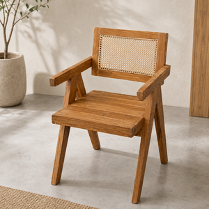 Chaise de salle à manger en bois, style Mid-Century, avec dossier ergonomique, fauteuil à assise en corde, pour la maison, le bureau, le restaurant, le café, mobilier personnalisable avec revêtement. - Product Image 6